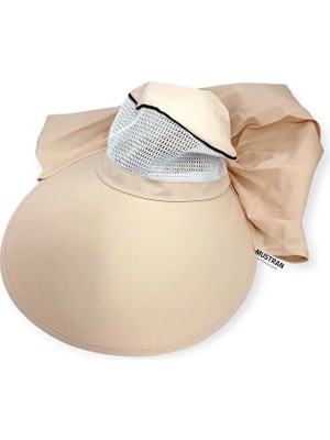 Mustran Güneş Korumalı Geniş Siperli Enseli Güneş Şapkası Fileli Outdoor Balıkçı Kamp Bahçe Unisex