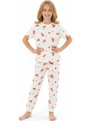 Modanino Kız Çocuk Pijama Takımı %100 Pamuk 3-13 Yaş 12714IS