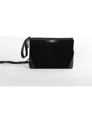 Kuum London K33ZD343K Hakiki Süet Deri Kadın Clutch Çanta
