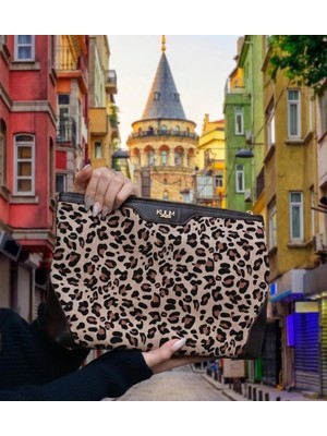 Kuum London K33ZD343K Hakiki Süet Deri Kadın Clutch Çanta