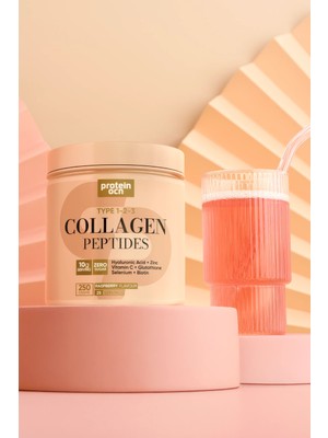 Proteinocean Collagen - Kolajen Ahududu - 6 Vitamin İlaveli - Tip 1-2-3 - 250 gr 25 Servis