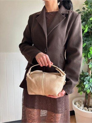 Laletto Bags Kadın Lilyum Model Kilit Detaylı Keten El & Çapraz Çanta
