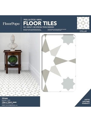 Floorpops FP2952 Stellar Peel & Stick Yer Karosu, Çok Renkli