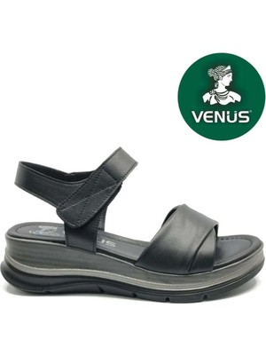 Venüs 26520200Y  Kadın Hakiki Deri Dolgu Tabanlı Premium Sandalet