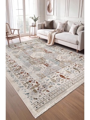 Colore Home Nova Vintage Etnik Desen Klasik Akrilik Halı Etnik Salon Halısı Vintage Yolluk