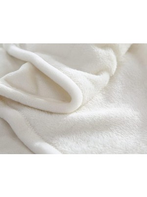 Wellsoft Battaniye, Beyaz Televizyon Battaniyesi, Peluş, Polar Battaniye, Çift Kişilik 220 * 230-BEYAZ (Beyaz/çift Kişilik)