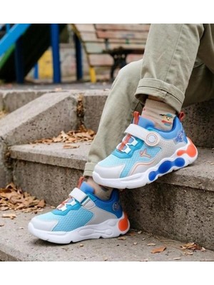 Cool Flash-Ptk 26/30 Çocuk Işıklı Comfort Taban Cırtlı Sneaker Spor Ayakkabı