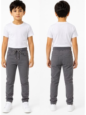 Dıgıl Kids Ribana Bel Kanvas Okul Pantolonu Unisex