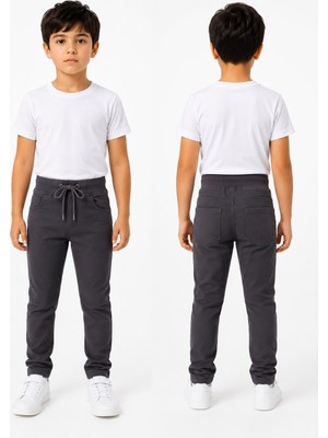 Dıgıl Kids Ribana Bel Kanvas Okul Pantolonu Unisex