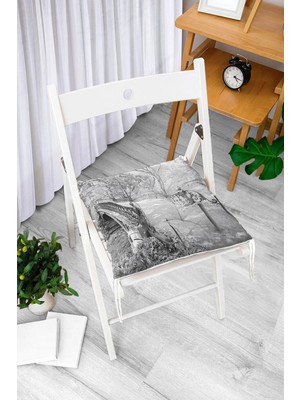 Remhome Rem Home Dijital Baskılı Pofidik Sandalye Minderi