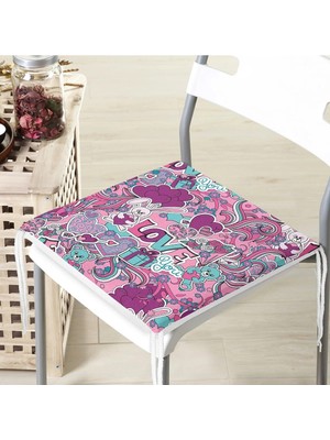 Rem Home Remhome Love You Özel Tasarımlı Çocuk Odası Fermuarlı Sandalye Minderi