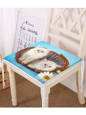 Rem Home Remhome Özel Tasarım Çiçek Desenli Modern Fermuarlı Sandalye Minderi