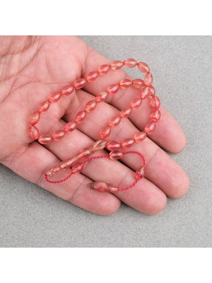 Lapisdo Ateş Kehribar Beyzi Kesim Sistemli Bilek Boy 5X8MM Tesbih