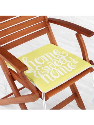 Rem Home Remhome Home Sweet Home Dijital Baskılı Fermuarlı Sandalye Minderi