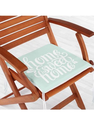 Rem Home Remhome Home Sweet Home Dijital Baskılı Fermuarlı Sandalye Minderi