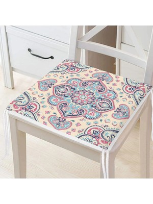 Rem Home Remhome Damask Desen Motifli Fermuarlı Sandalye Minderi