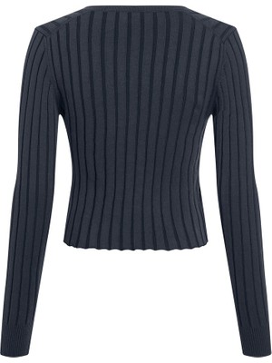 Calvin Klein Kadın / Kız Siyah Calvin Klein Plated Sweater Cardı, Ppk Siyah Kadın Hırka