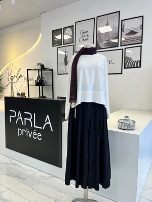 Sentez Fermuarlı Kırıştırma Etek