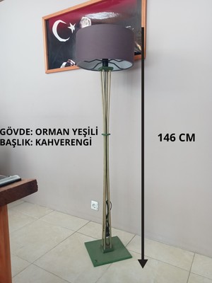 Ahşap Lambader -Köşe Lambası Orman Yeşili