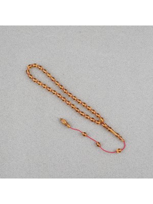 Lapisdo Ateş Kehribar Beyzi Kesim Sistemli Bilek Boy 5X8MM Tesbih Sarı