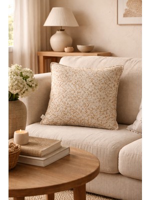 Needle Cookie Açık Hardal Kırlent Kılıfı (45X45)