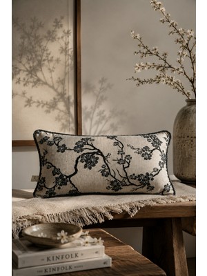 Needle Sakura Mavi Kırlent Kılıfı (30X50)