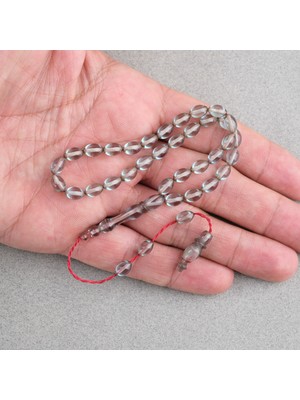 Lapisdo Ateş Kehribar Beyzi Kesim Sistemli Bilek Boy 5X8MM Tesbih Açık Yeşil