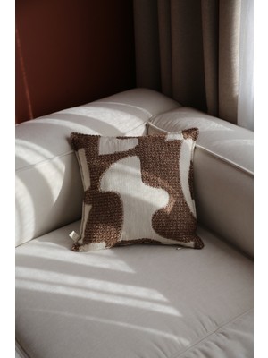 Needle Dune Kahve Kırlent Kılıfı (45X45)
