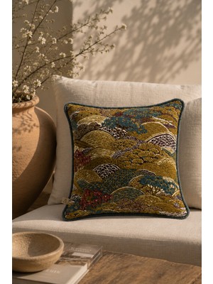 Needle Seasons Mavi Kırlent Kılıfı (45X45)