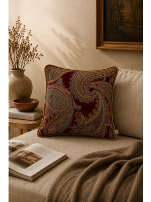 Needle Heritage Bordo Kırlent Kılıfı (45X45)