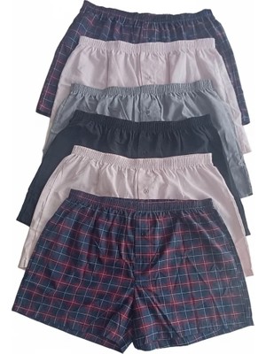 Bonbon Erkek 6'lı Paket Karışık Renk Dokuma Kumaş Boxer BB2650