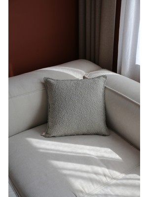 Needle Teddy Açık Gri Kırlent Kılıfı (45X45)