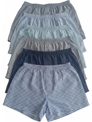 Bonbon Erkek 6'lı Paket Karışık Renk Dokuma Kumaş Boxer BB2651