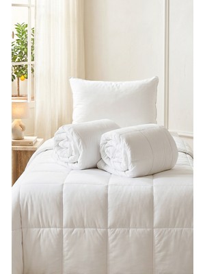 Ocean Home Textile 2'li Pamuklu Saten Biyeli Mikrojel Tek Kişilik Yorgan Seti 155 x 215 cm