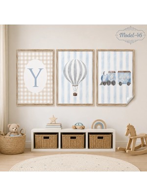 Akıllı Kağıt Statik Tutunma Özellikli Tablo - Poster Çocuk Odası (Model-46)