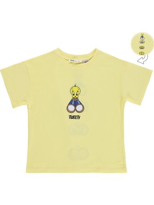 Tweety Kız Çocuk 6-9 Yaş Tişört - Sarı