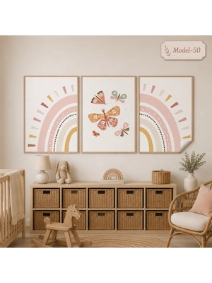 Akıllı Kağıt Statik Tutunma Özellikli Tablo - Poster Çocuk Odası (Model-50)