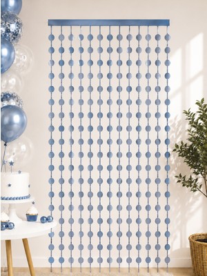Puanlı Mat Perde Açık Mavi 1X2M