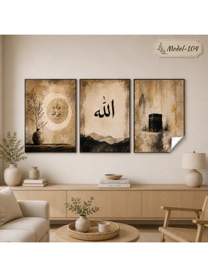 Akıllı Kağıt Statik Tutunma Özellikli Tablo - Poster Dini (Model- 104)