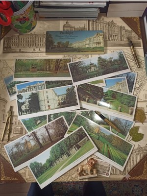 Hureggo Sscb Dönemi Nadir Puşkin Saray ve Park Kompleksleri Kartpostal Seti – 24 Adet (21X9 Cm)