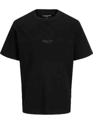 Jack & Jones Jack&jones 12289941 0 Yaka Erkek Tshirt - Siyah