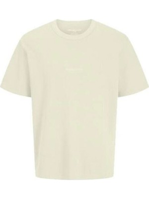 Jack & Jones Jack&jones 12289941 0 Yaka Erkek Tshirt - Krem