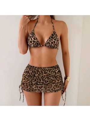Ece's Design Kadın Leopar Desenli Bikini Takımı MY1006
