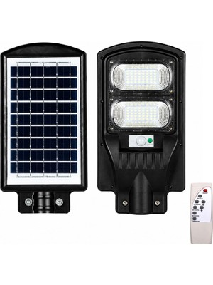 Badem10 Solar LED Sokak Armatürü 100W Güneş Panelli Kumandalı Dış Mekan Bahçe Aydınlatma Lambası