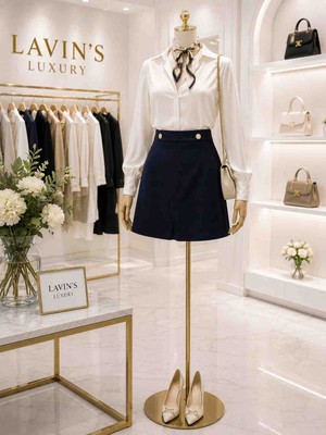 Lavin’s Luxury Lavin's Luxury | Lacivert Mini Etek