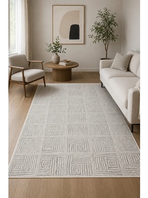 Pelura Halı Modern Dijital Baskılı Halı Makinede Yıkanabilir Kaymaz Taban Oturma Odası Salon ve Yolluk Halı