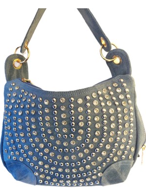 Guja C1093 Kadın Ithal Taşlı ve Troplu Denim Çanta