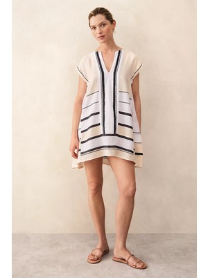 The White Company Lemlem Elina Dokuma Plaj Kaftanı