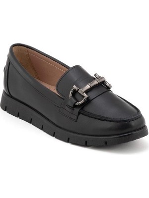 Venüs 25076042Y Hakiki Deri Yumuşak Esnek Taban Kadın Loafer Ayakkabı