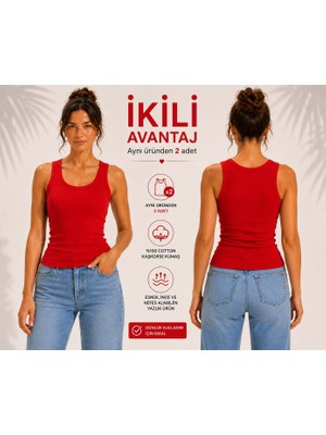 Thb.Edition Kadın Fitilli Atlet Kaşkorse
